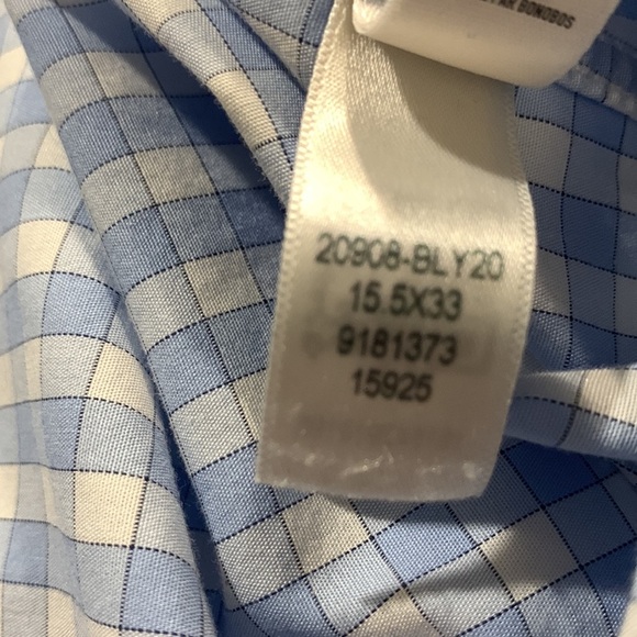 Bonobos Mens Slim Fit LS Button Down Shirt Blue/White Gingham Plaid Medium - Picture 7 of 7